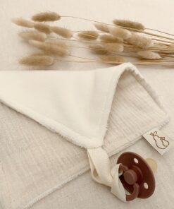 speendoekje van Little Pear, genaakt van hydrofiel linnen en bamboe teddy