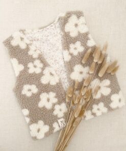Teddy gilet/bodywarmer flowers