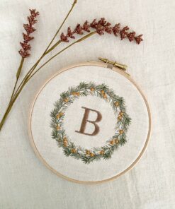 wanddecoratie voor de kerst, gepersonaliseerd met initiaal